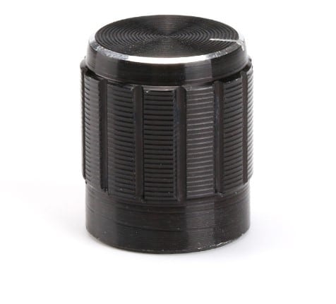 [ACC-109] Knob Aluminum Insert type Black 6mm shaft