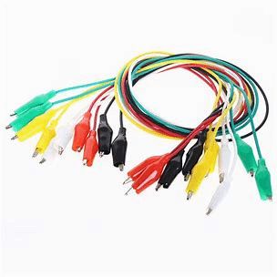 [T-025] Color Coded Alligator Test Leads - Pack of 10